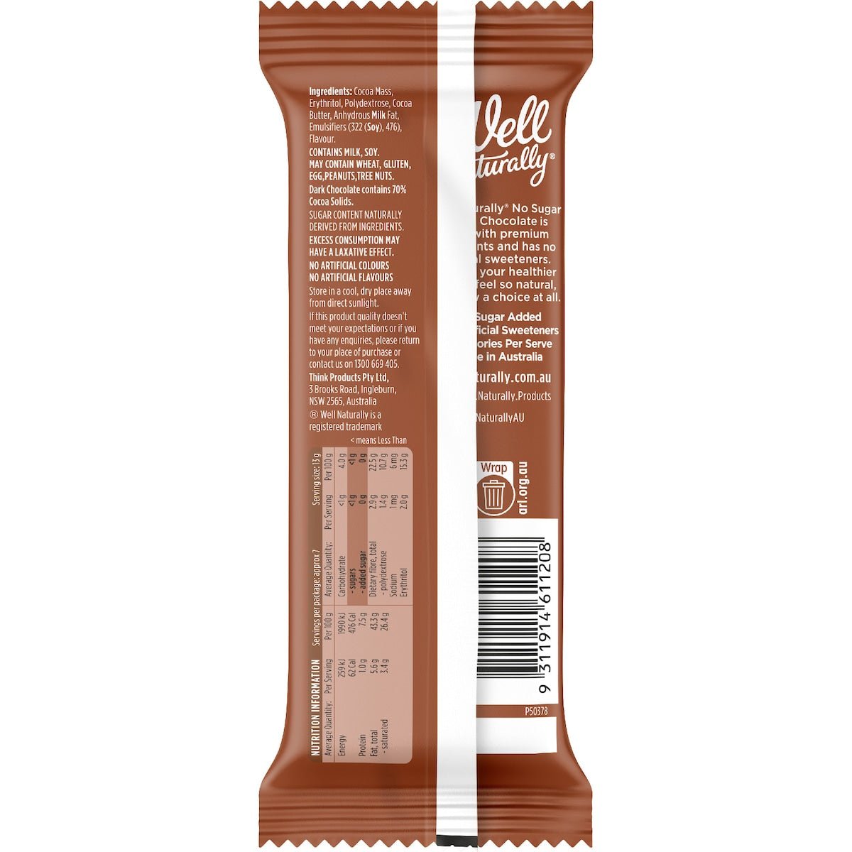 Dark Chocolate - Rich Dark - No Sugar Added - 90g - Yo Keto