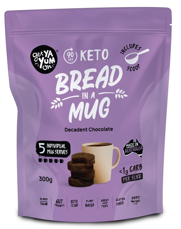 Decadent Chocolate - Bread In A Mug - 300g - Best Before 17 Aug 2024 - Yo Keto