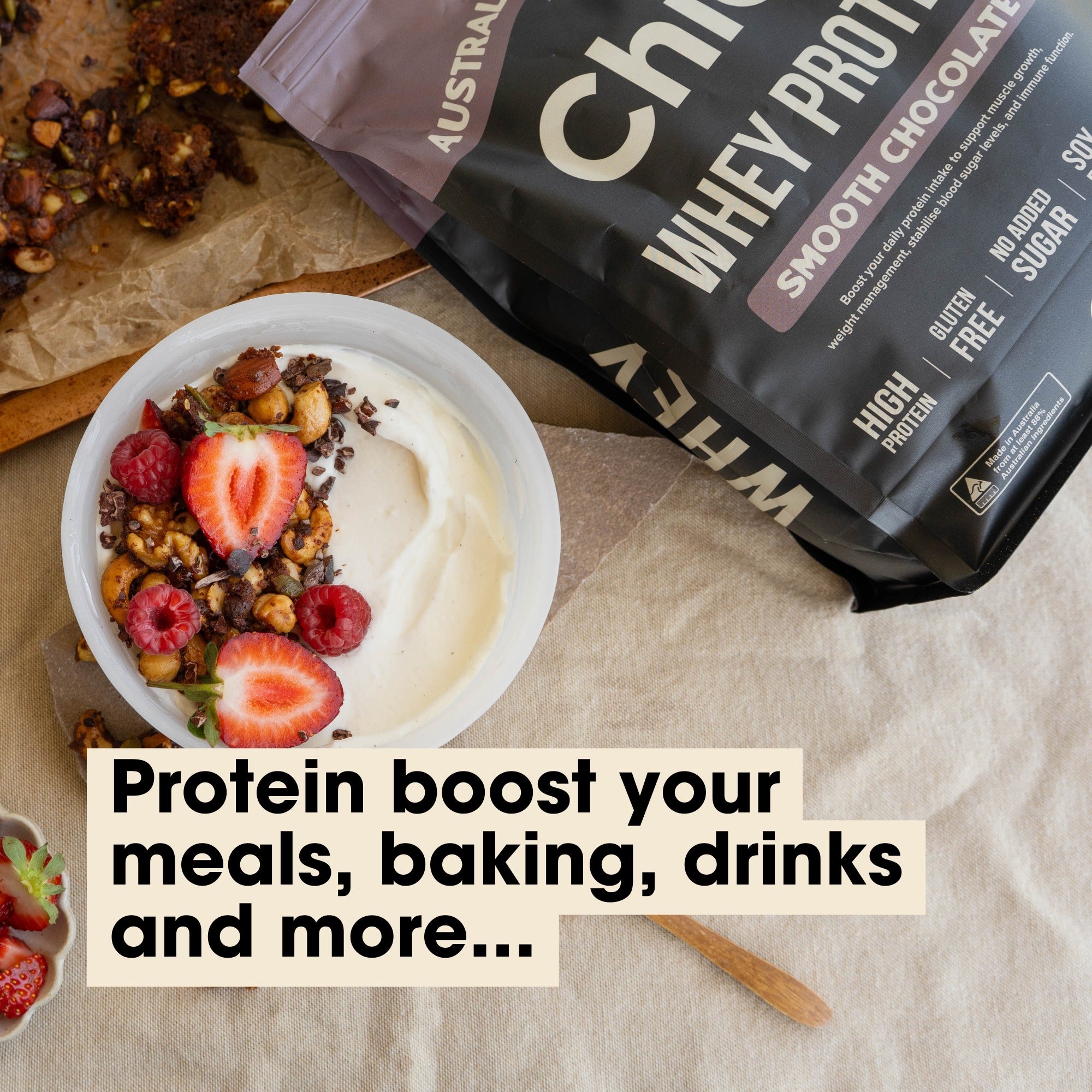 Grass-fed Whey Protein Powder - Smooth Chocolate - 900g