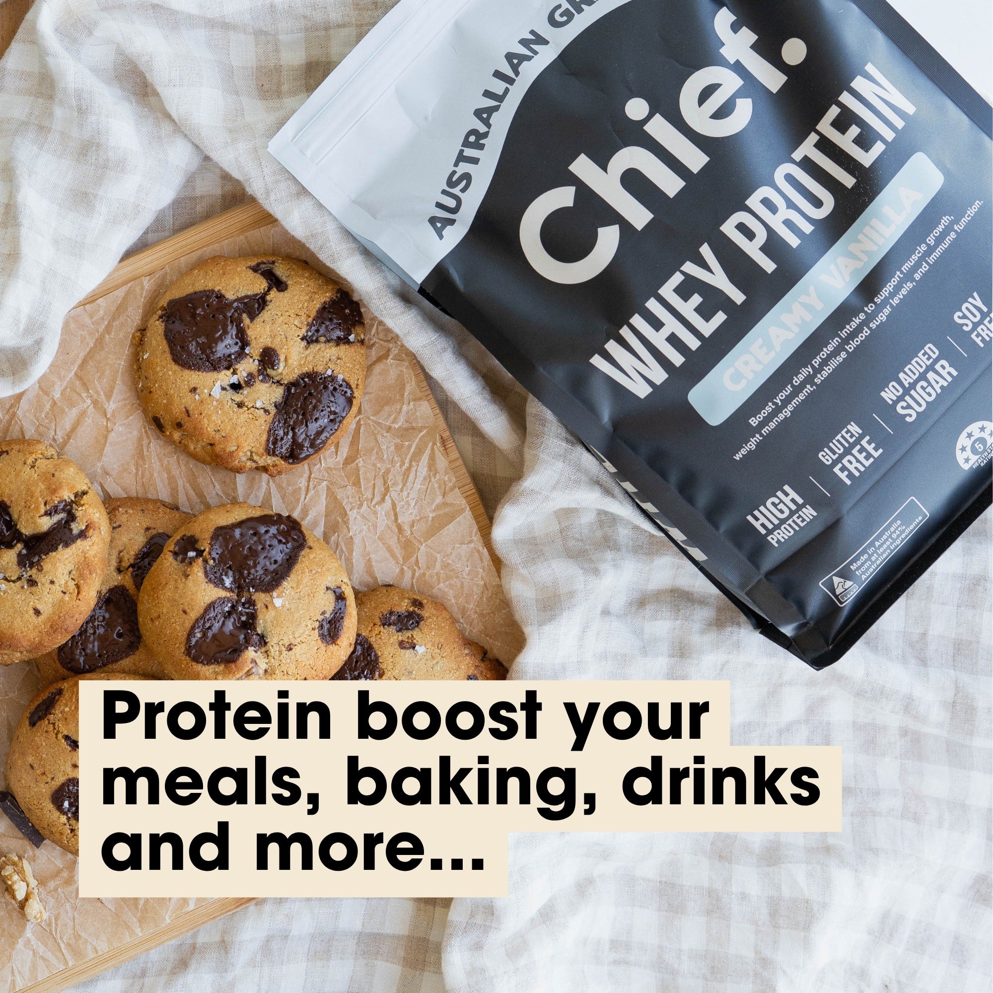 Grass-fed Whey Protein Powder - Creamy Vanilla - 900g
