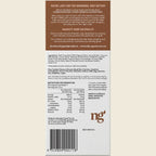 Back of Ganache Filled Chocolate Block - 100g packaging by Naturally Good showing ingredients, nutrition info, and product details.