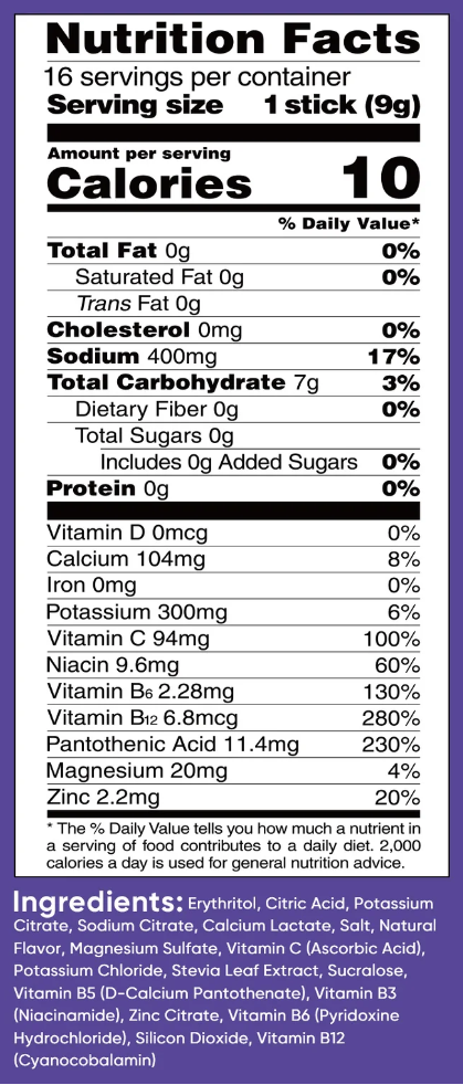 Hydration Boost - Grape - 16 Sticks