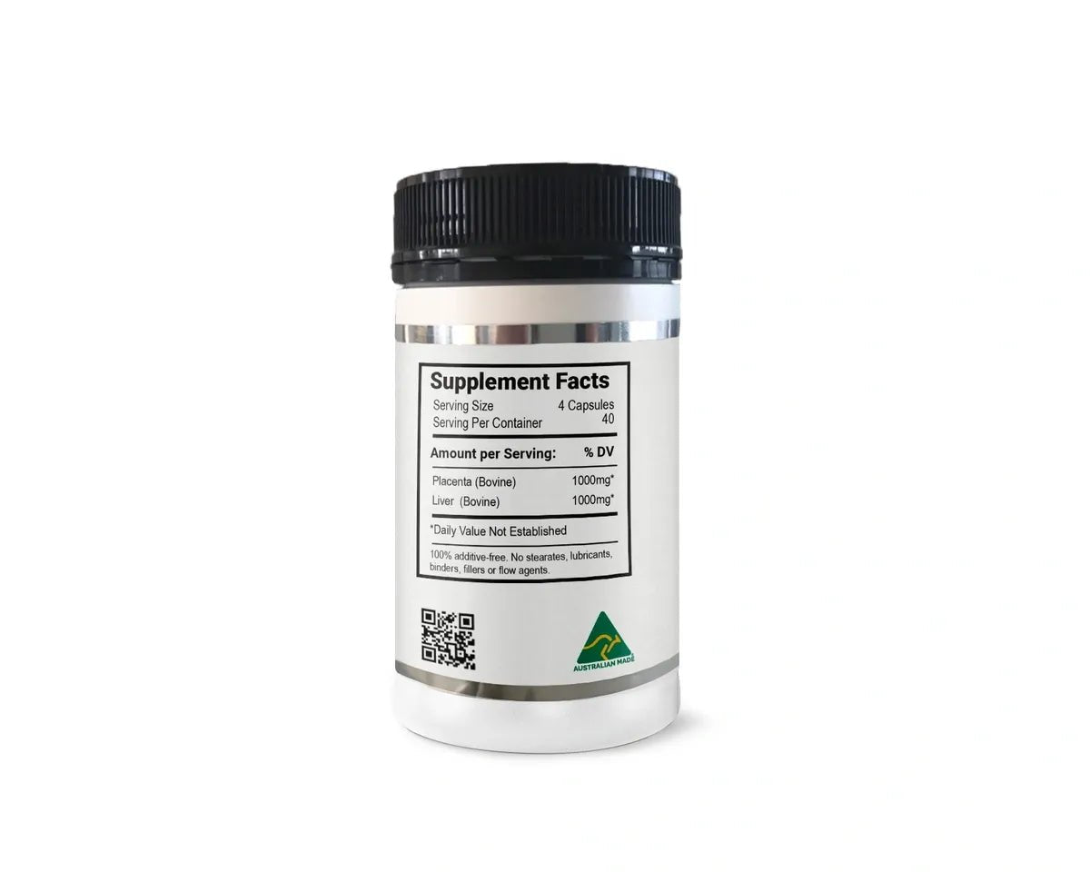 Grass Fed Placenta 500mg 160 Capsules - Yo Keto
