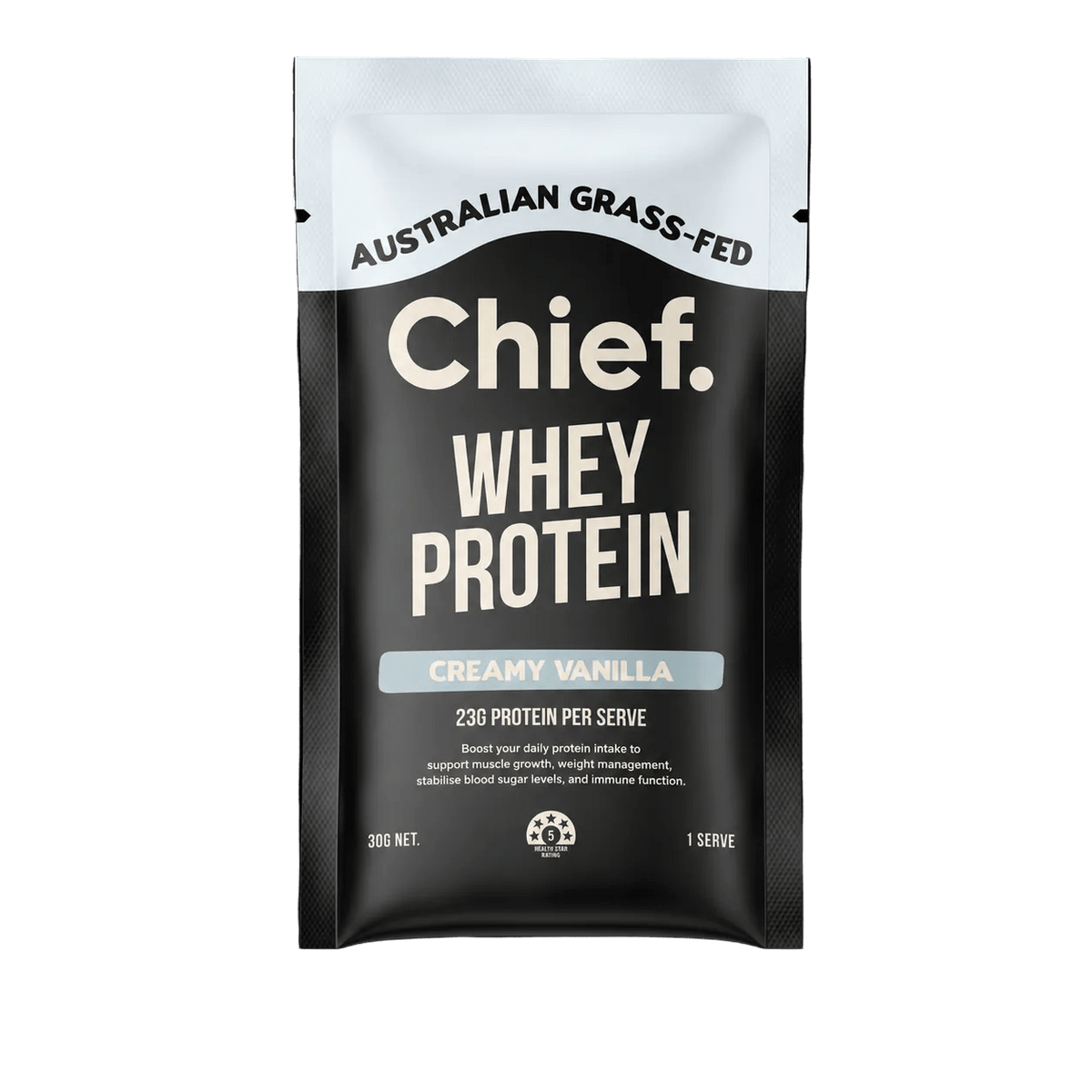 Grass-fed Whey Protein Powder - Creamy Vanilla - 30g