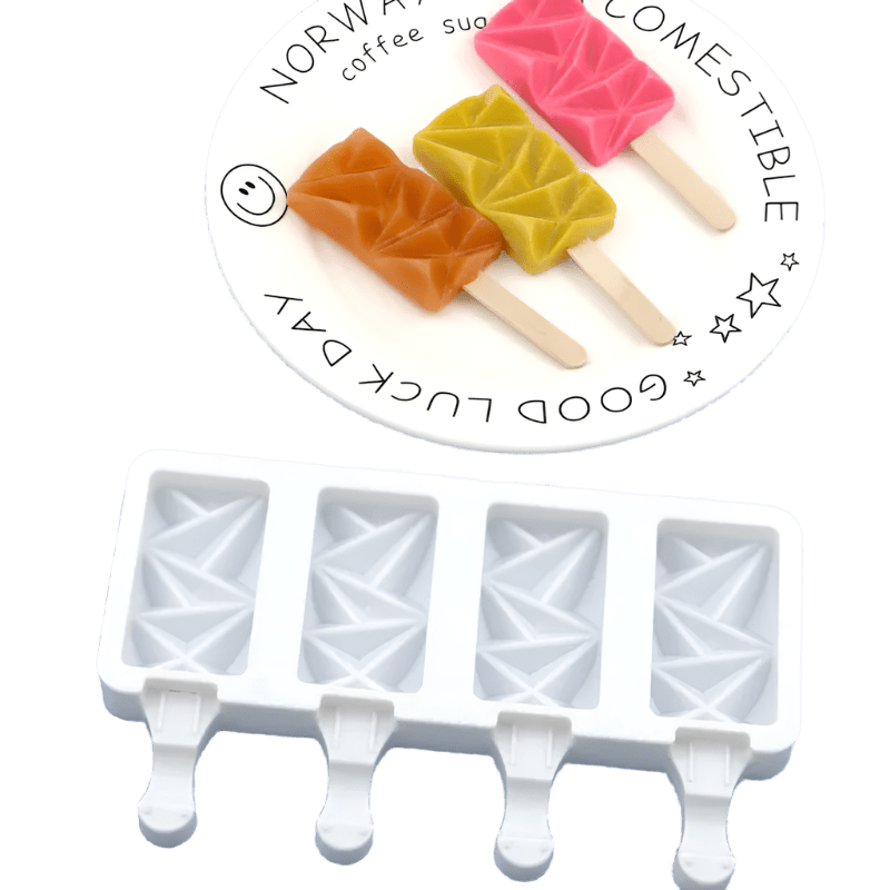 Ice Cream / Popsicle Mould - Small Diamond + 50 Sticks - Yo Keto