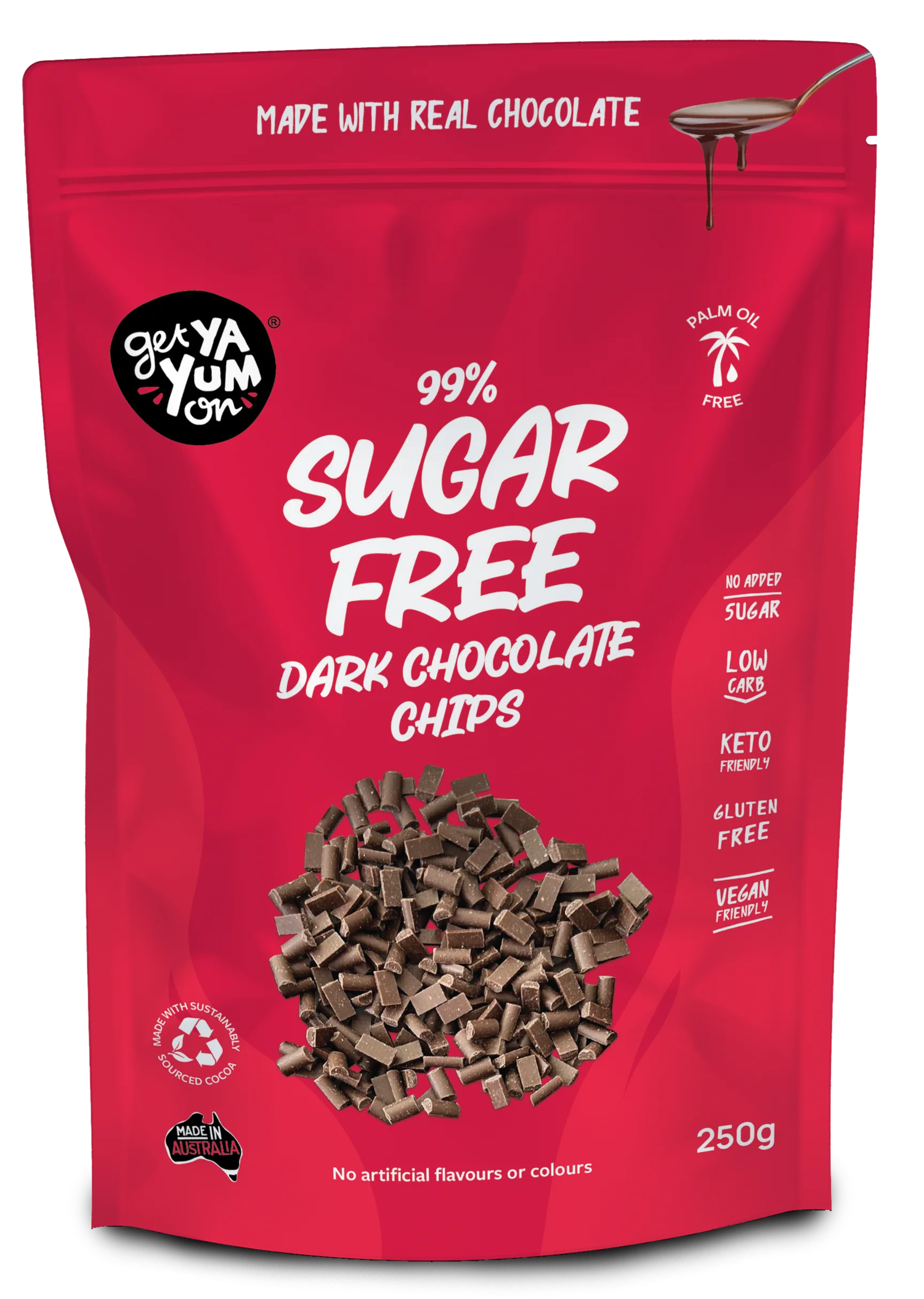 99% Sugar Free 65% Dark Chocolate Chips 250g