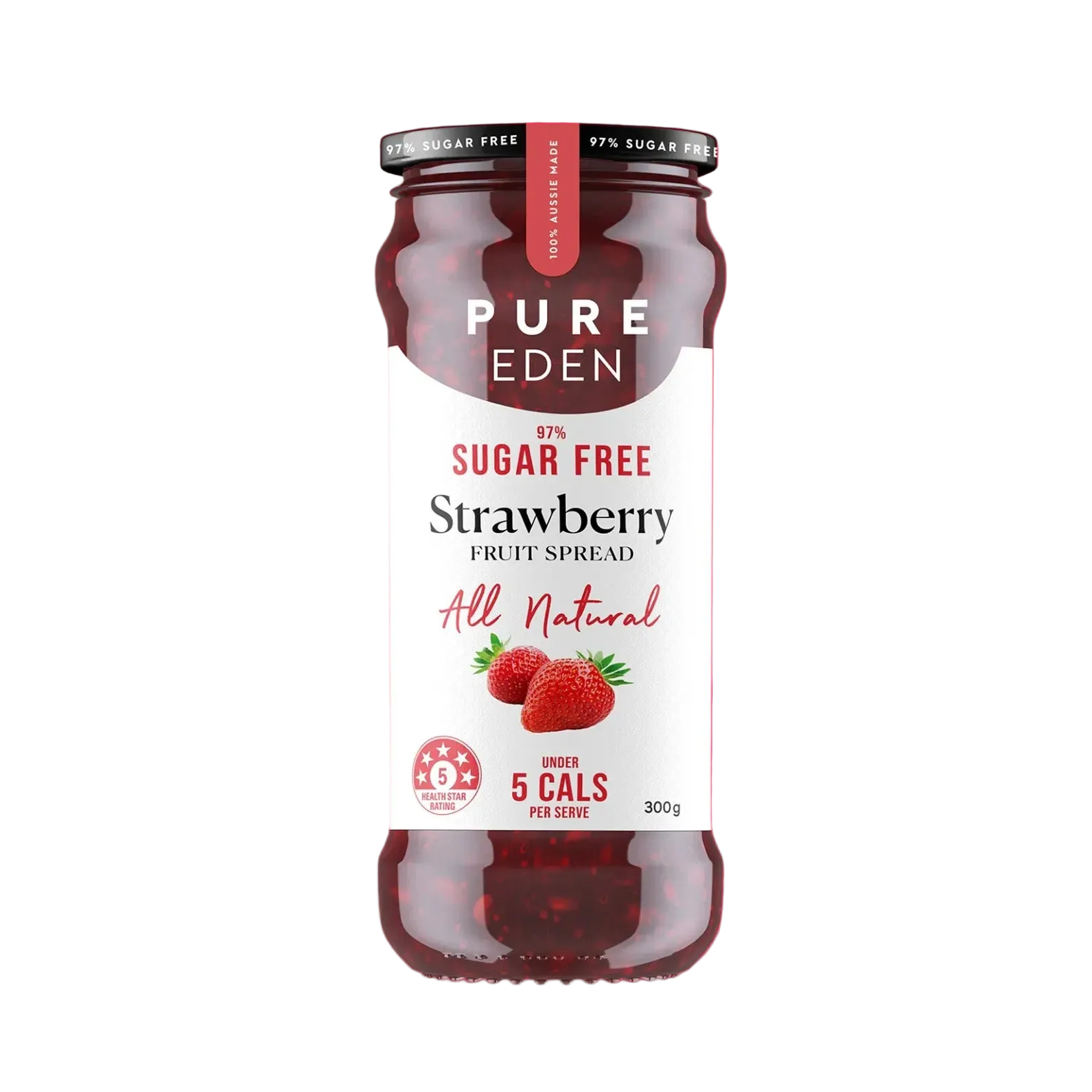 Pure Eden 97% Sugar Free Strawberry Fruit Spread - 300g jar, part of Pantry, Spreads, Jams & Spreads, OOS, Christmas collections.