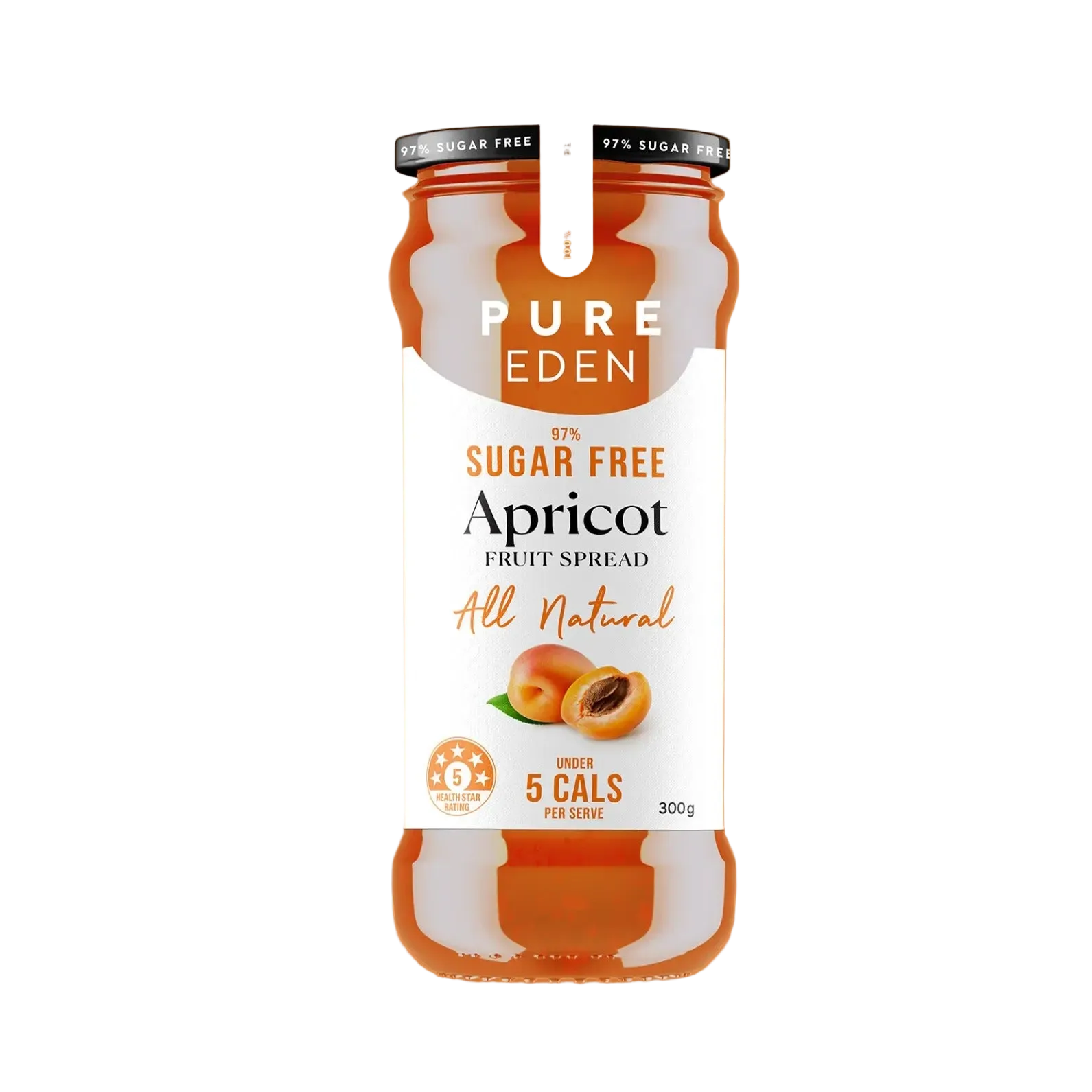 Pure Eden 97% Sugar Free Apricot Fruit Spread - 300g jar from Pantry, Spreads, Jams & Spreads collections