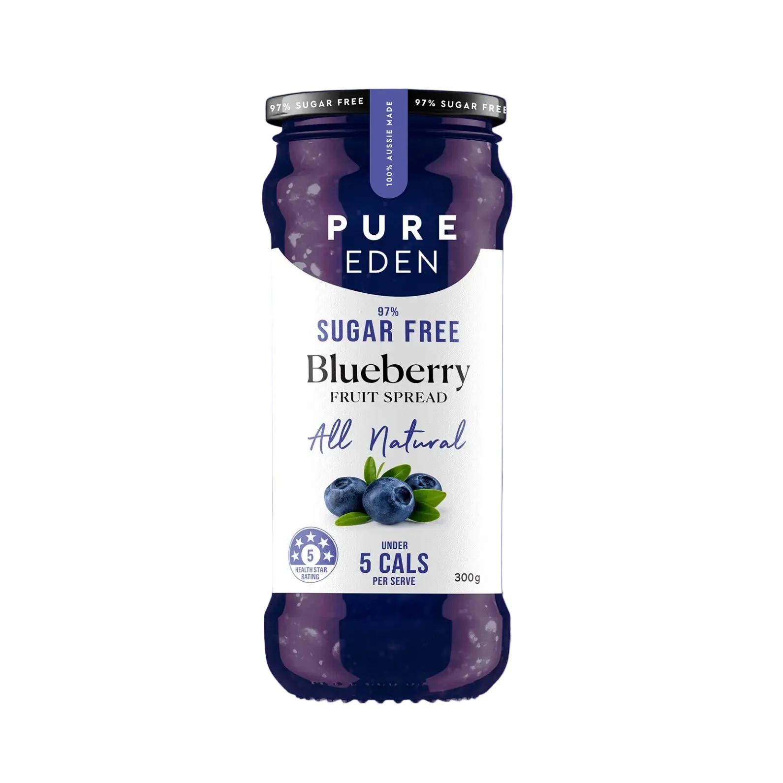 Pure Eden 97% Sugar Free Blueberry Fruit Spread - 300g jar from Pantry, Spreads, Jams & Spreads collections