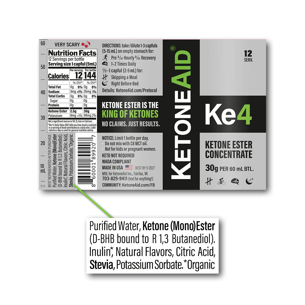 KE4 Ketone Ester Drink - 60ml - Yo Keto