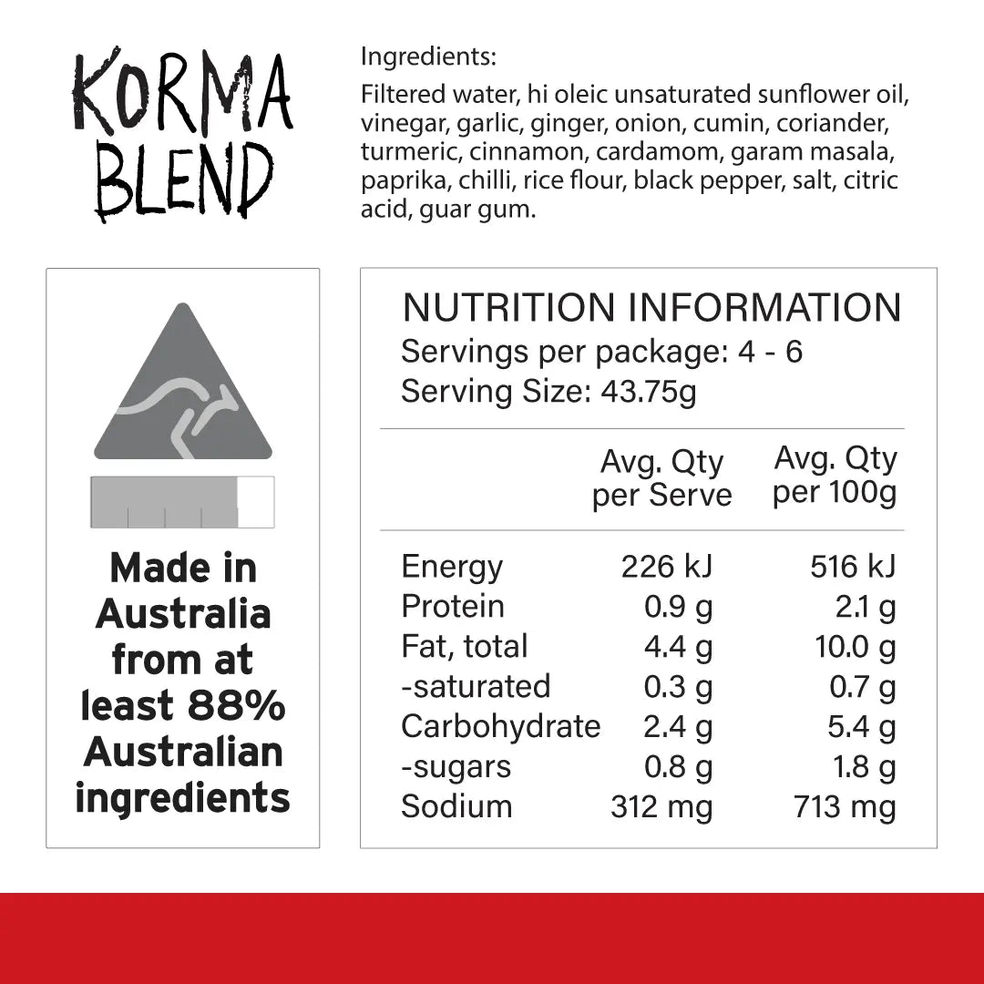 Korma Recipe Blend - 175g - Yo Keto