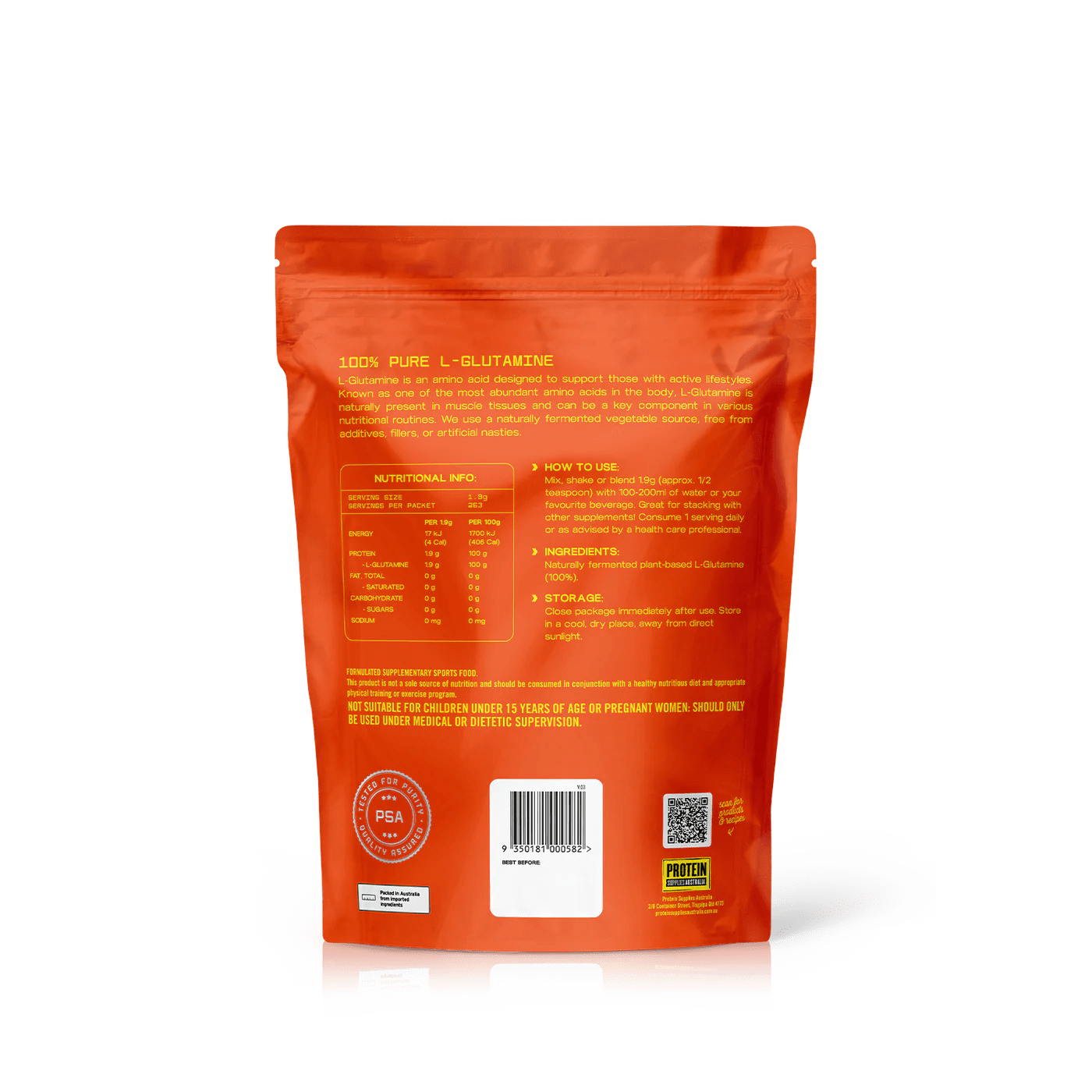 L - Glutamine - Pure - 500g - Yo Keto