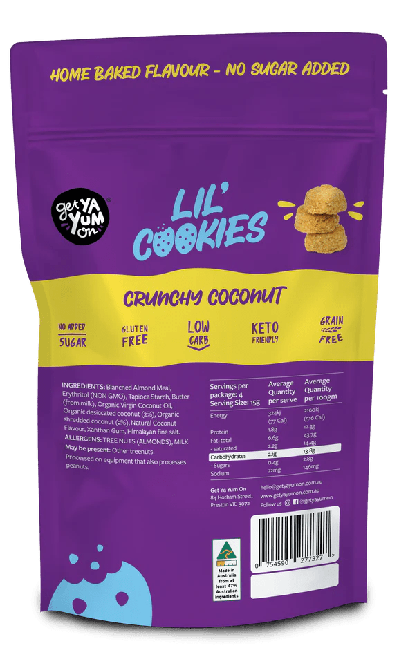Lil' Cookies - Crunchy Coconut - 60g - Yo Keto