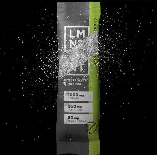 LMNT Citrus Salt Electrolyte Mix - 30 Sticks by LMNT featuring key electrolytes sodium, potassium, and magnesium for low carb and keto hydration support.
