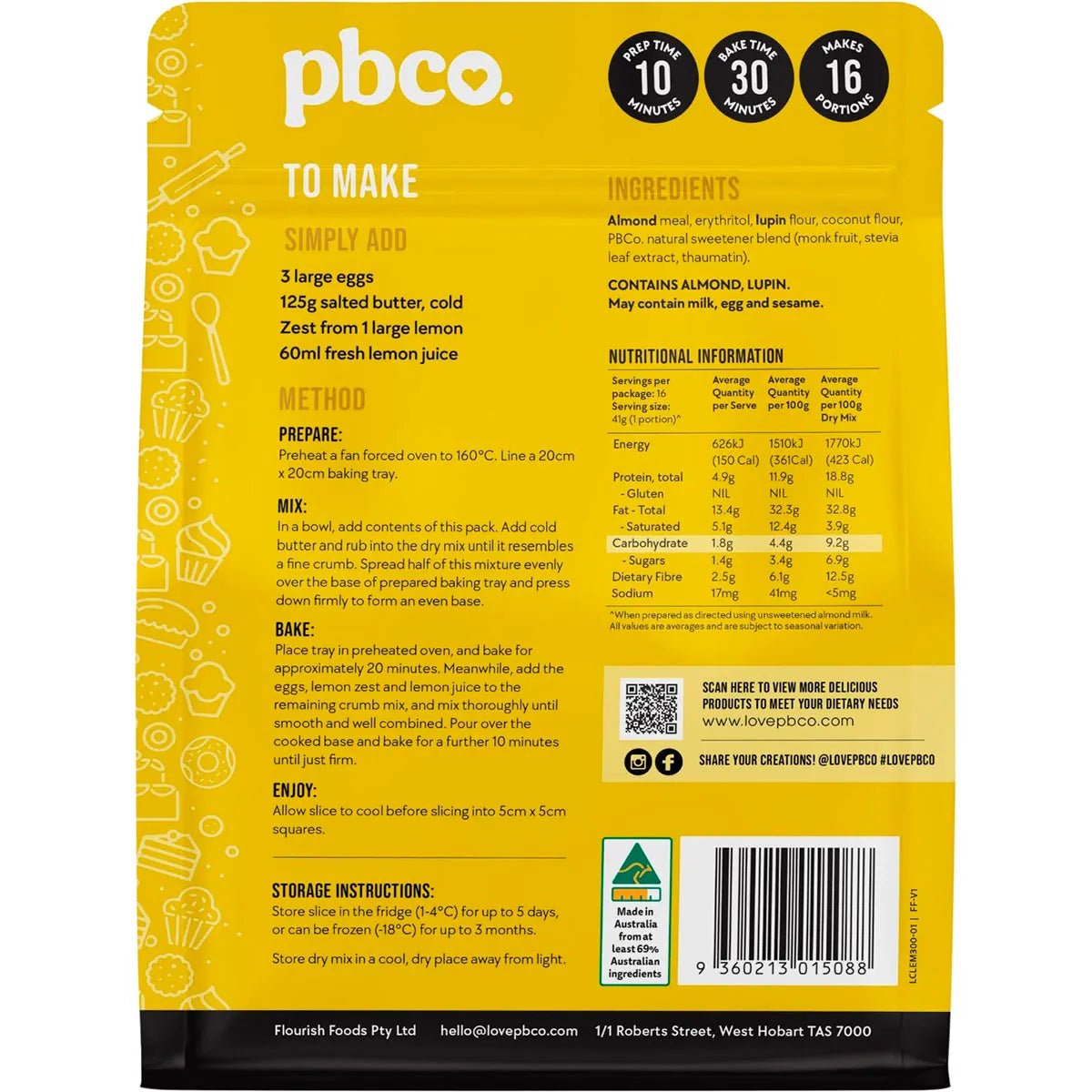 Low Carb Lemon Slice Mix - 300g - Yo Keto