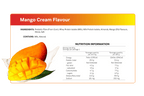 Nutrition label and ingredients for Mango Cream Smart Protein Bars x 12 by Smart Diet Solutions with mango image and nutrition facts.