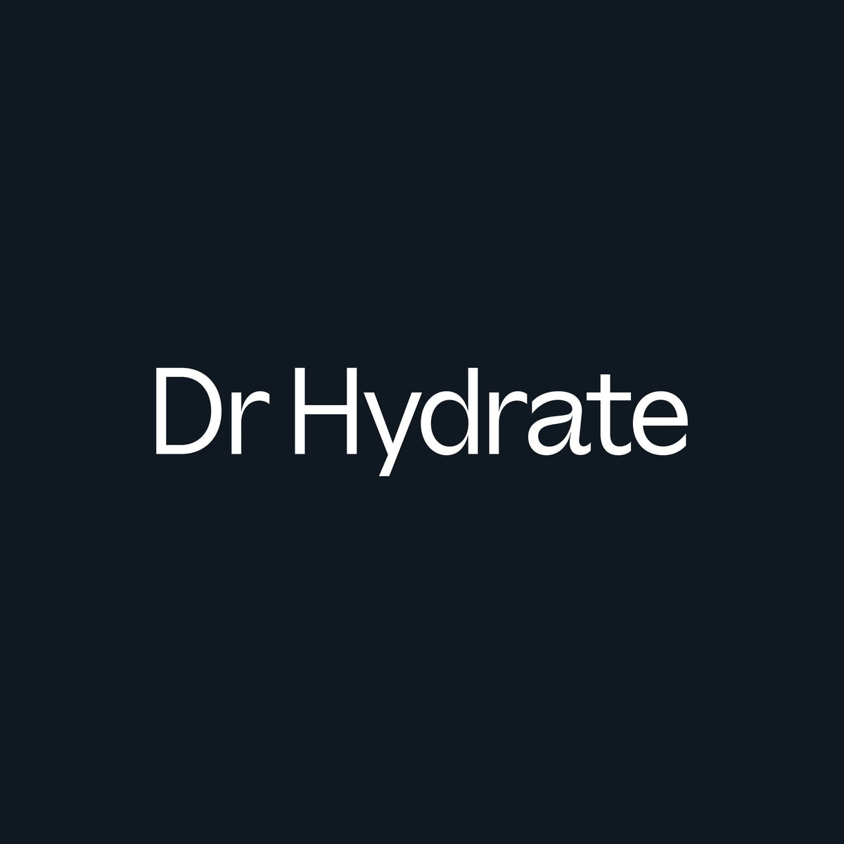 Dr Hydrate logo in white text on black background for Mango Passionfruit Jar - 30 Serves electrolyte product.