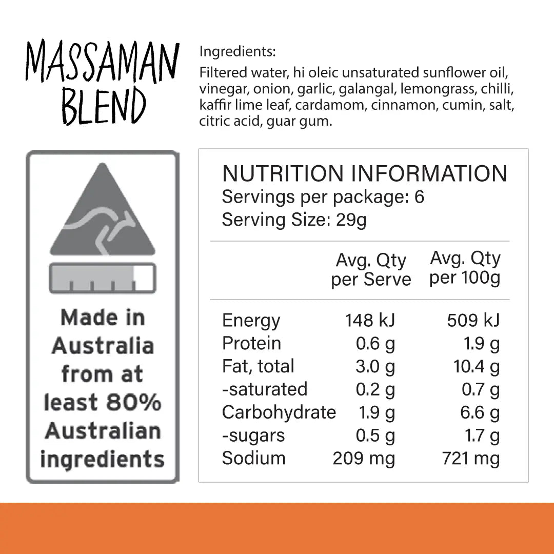 Massaman Recipe Blend - 175g - Yo Keto