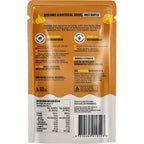 Back of Mingle Gravy Duo Pack pouch by Mingle showing cooking instructions, nutrition facts, and natural ingredients list.