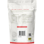 Back view of NAC - 100% Pure N-Acetyl L-Cysteine - 100g by Protein Supplies Australia with nutrition and usage details visible