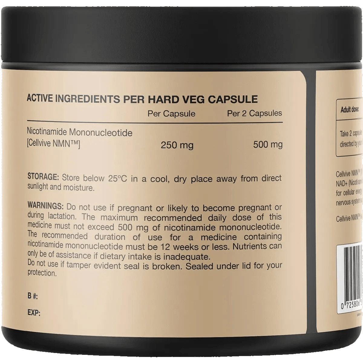 NMN - Nicotinamide Mononucleotide - 60 Caps