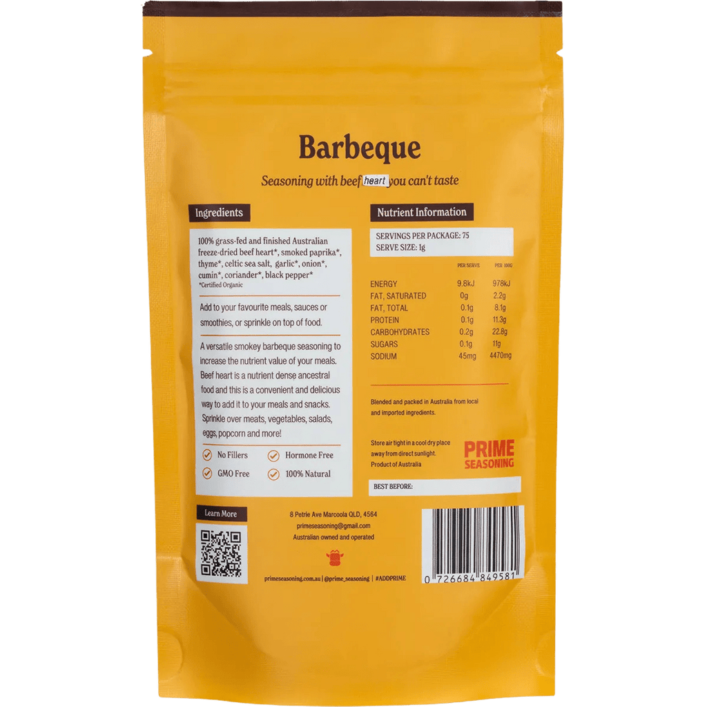 Organic Barbeque Seasoning with Beef Heart - 75g