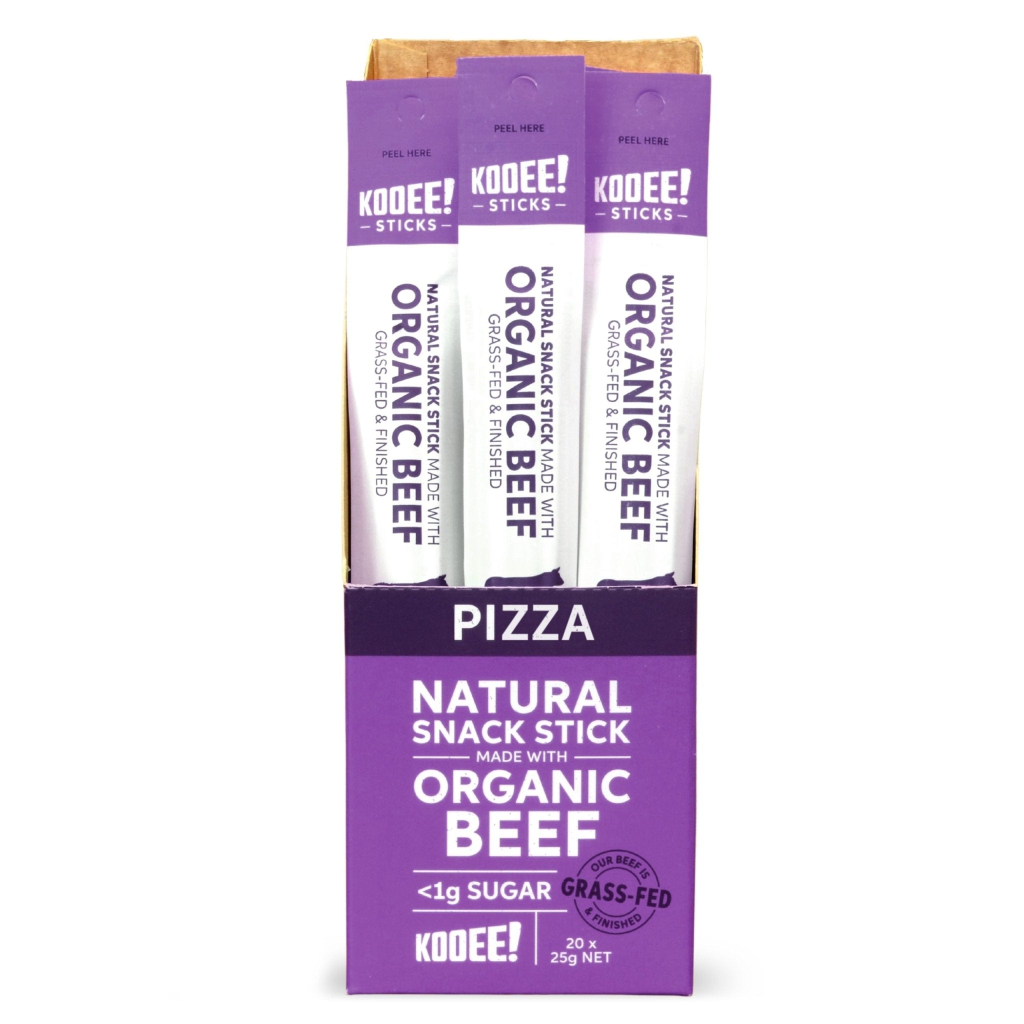 Organic Beef Stick - Pizza - Box of 20 - Yo Keto