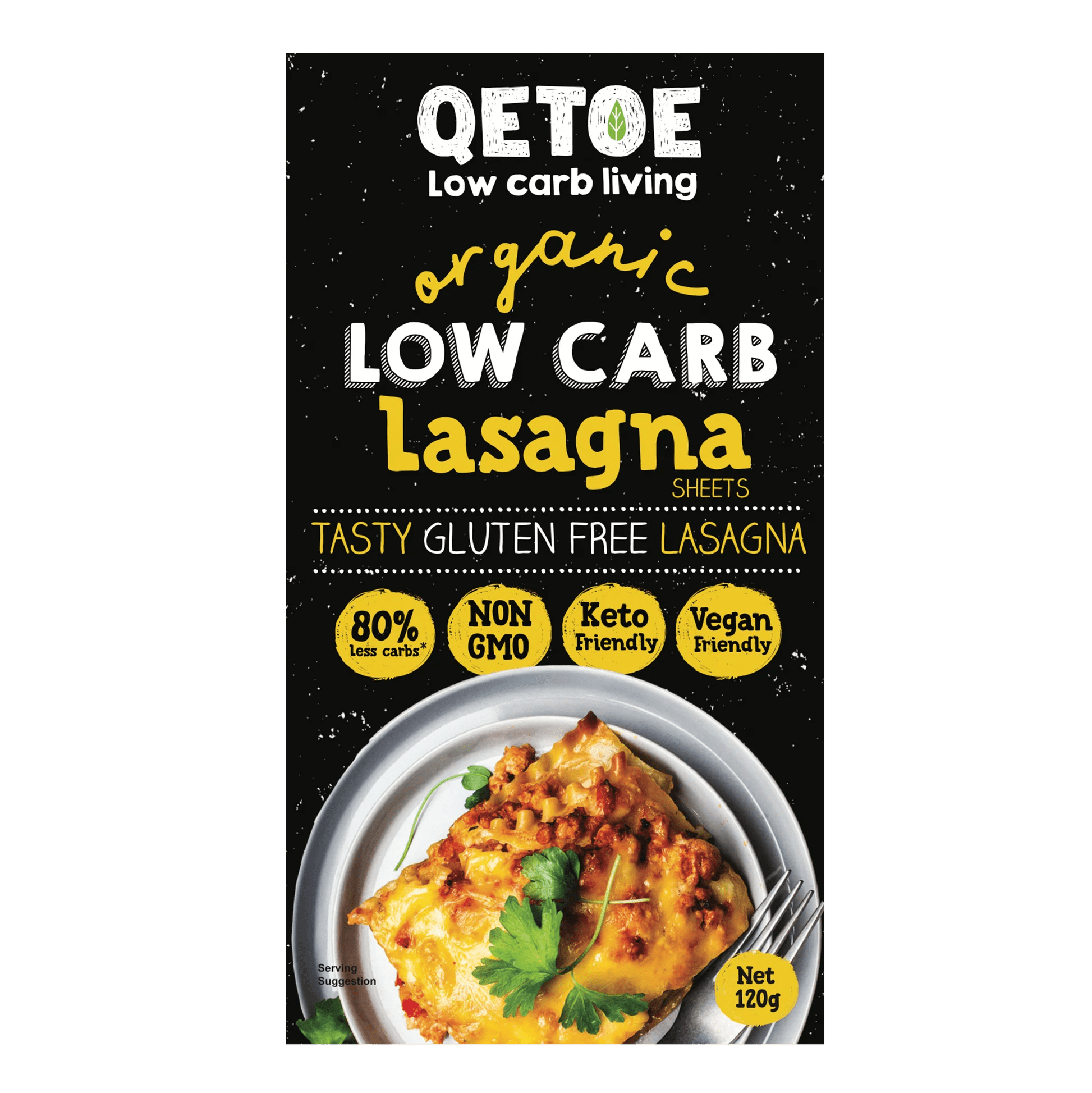 Organic Low Carb Lasagna Sheets - 120g - Yo Keto