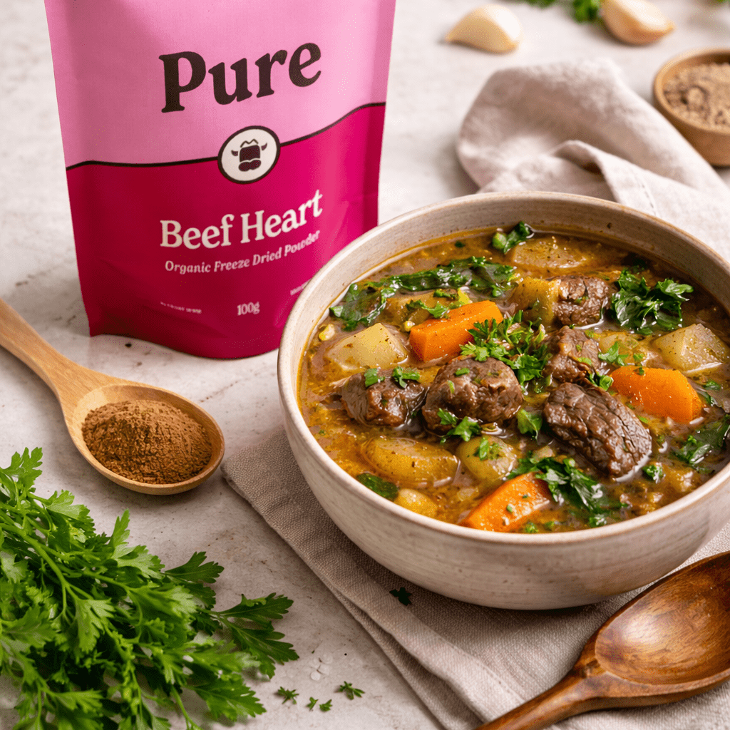 Organic Pure Freeze Dried Beef Heart Powder - 100g - Yo Keto
