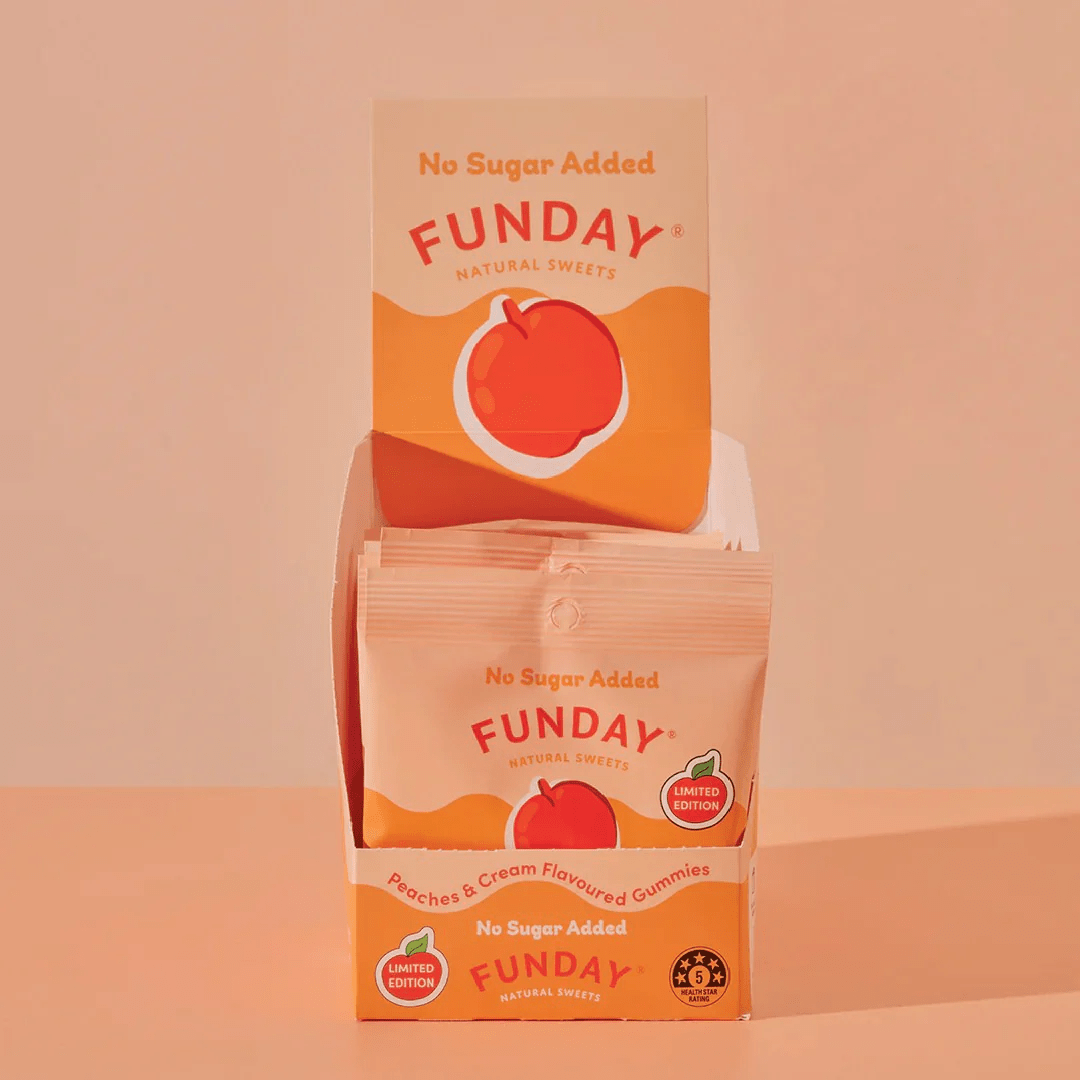 Peaches & Cream Gummies - 50g x 12 - Yo Keto