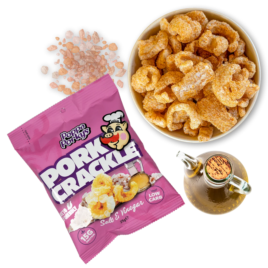 Pork Crackle - Salt & Vinegar - 25g x 6