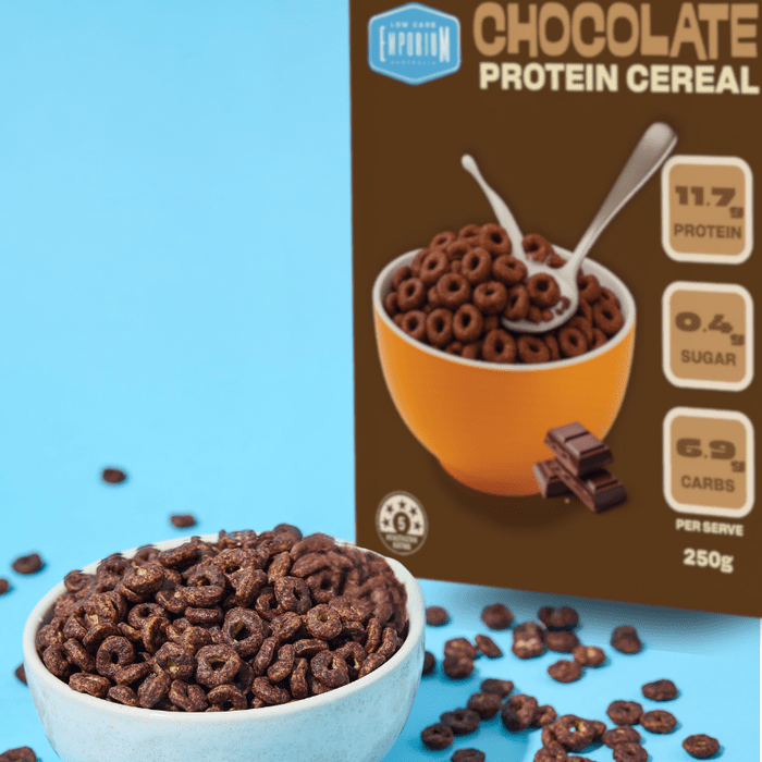 Protein Cereal - Chocolate Flavour - 250g by Low Carb Emporium, a keto-friendly low carb chocolate protein cereal.
