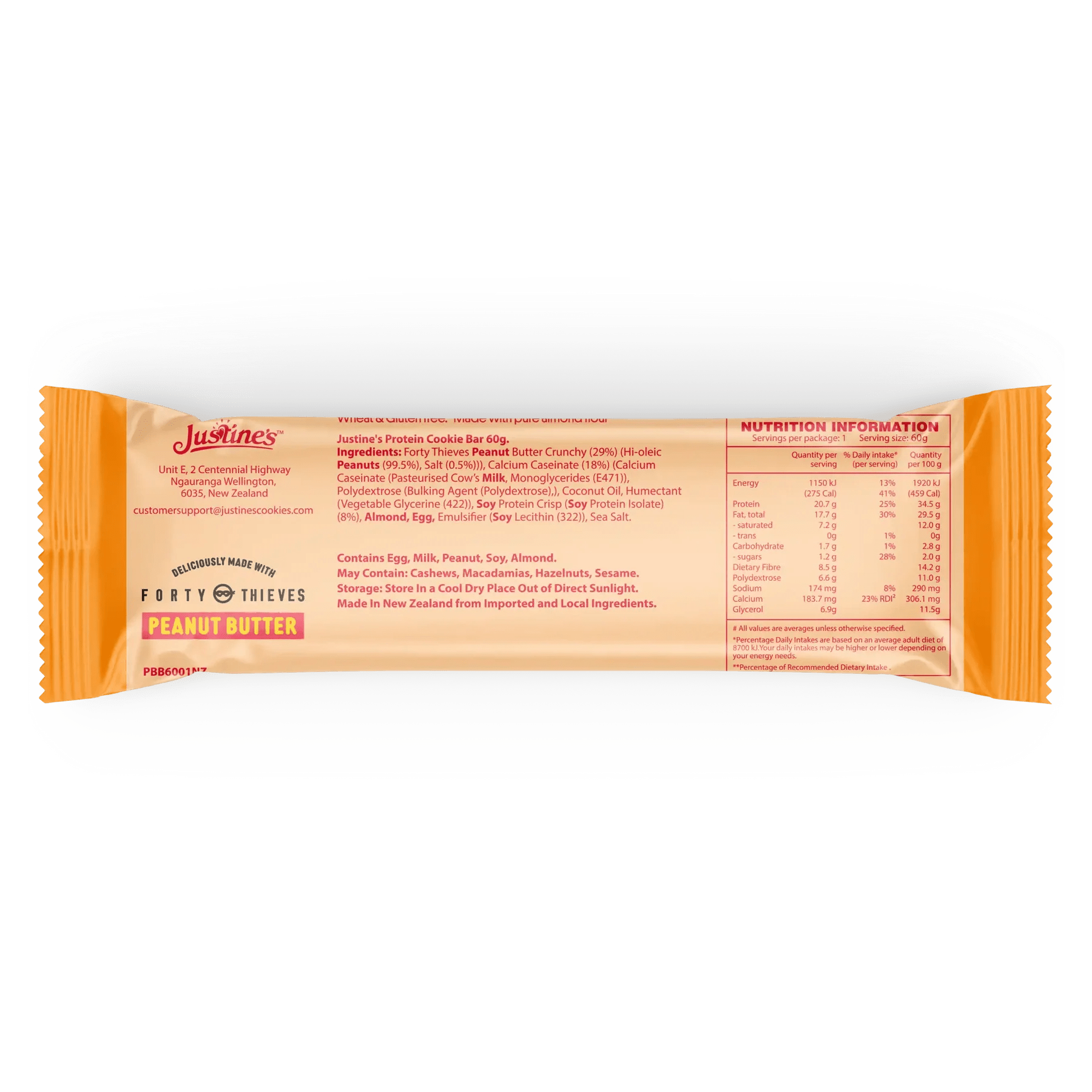 Protein Cookie Bar - Forty Thieves Peanut Butter - 60g - Yo Keto
