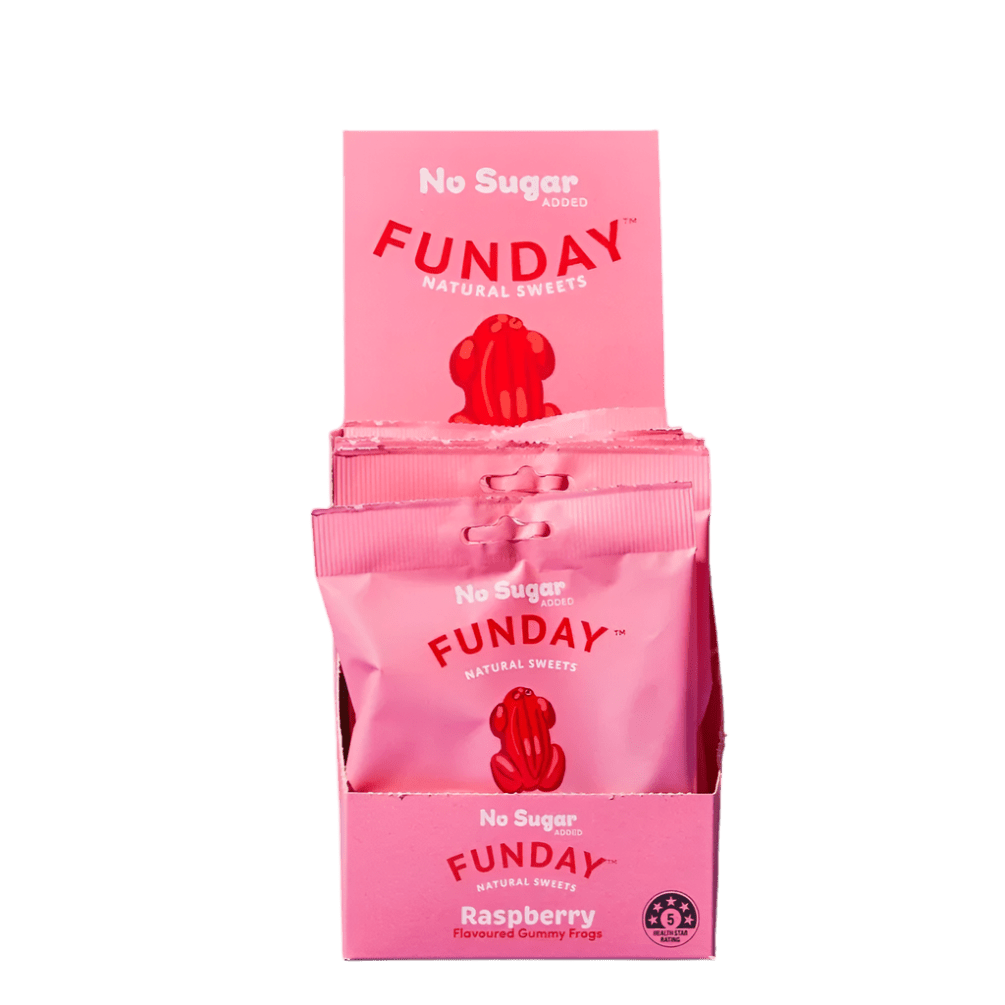 Raspberry Gummy Frogs - 50g x 12 - Yo Keto