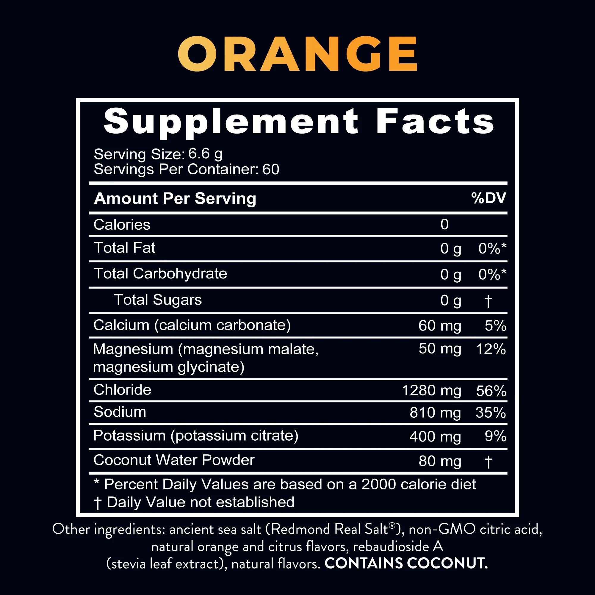 Re - Lyte Electrolyte Mix - Orange - Tub - 60 Serves - Limited Edition - Yo Keto