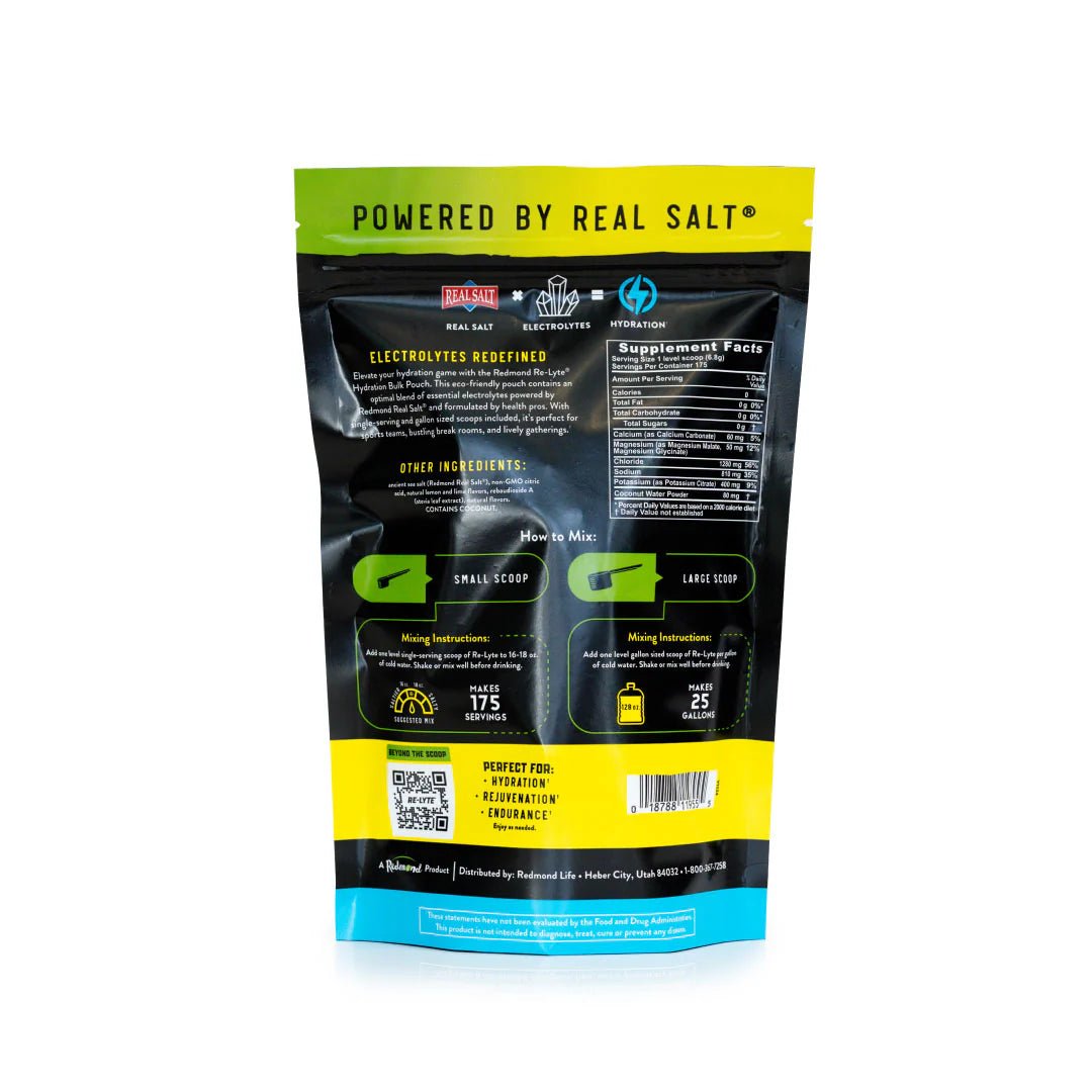 Re - Lyte Hydration - Lemon Lime - Bulk Pouch - 175 Servings - Yo Keto