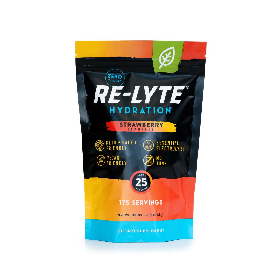 Re - Lyte Hydration - Strawberry Lemonade - Bulk Pouch - 175 Servings - Yo Keto