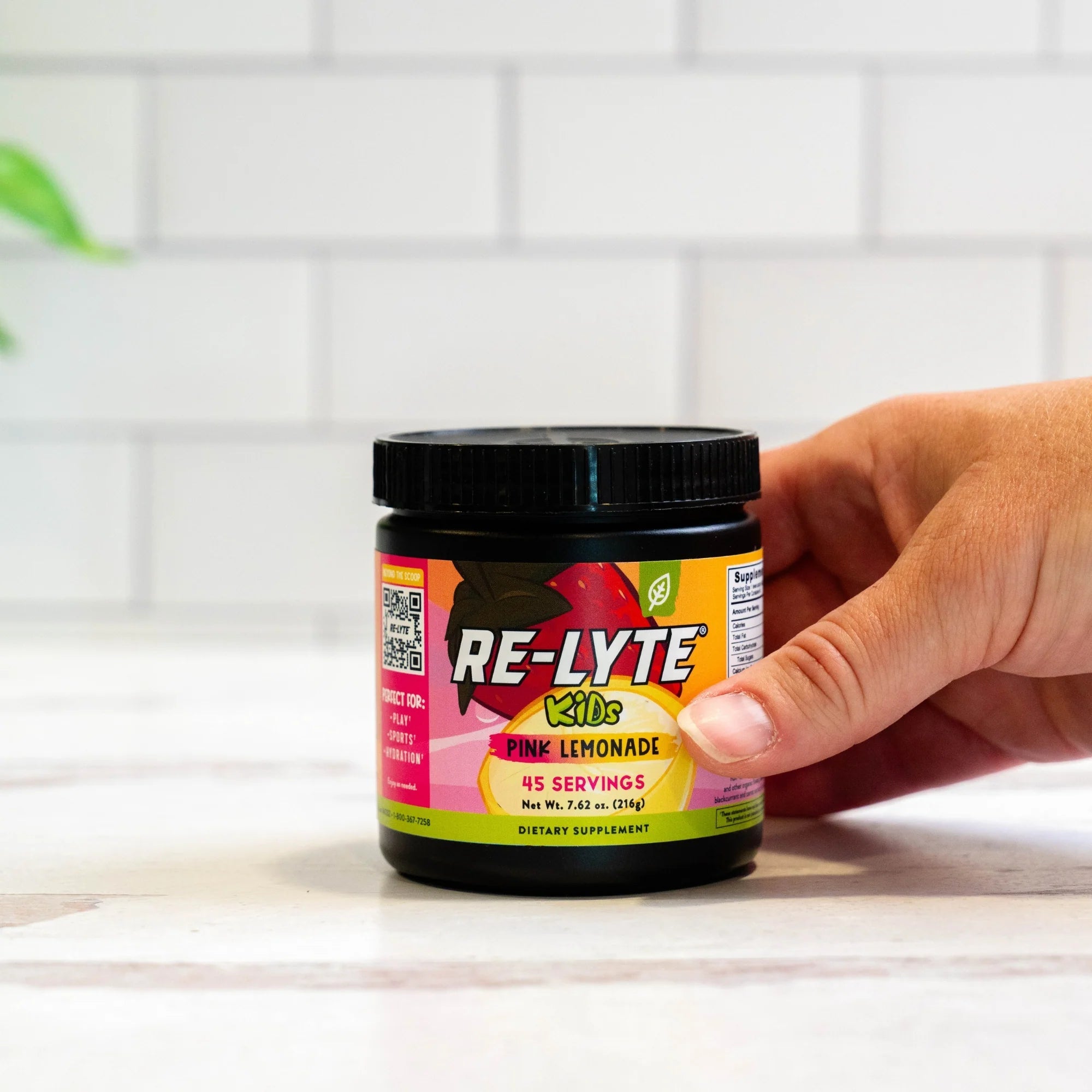 Re - Lyte Kids Hydration - Pink Lemonade - Tub - 45 Serves - Yo Keto