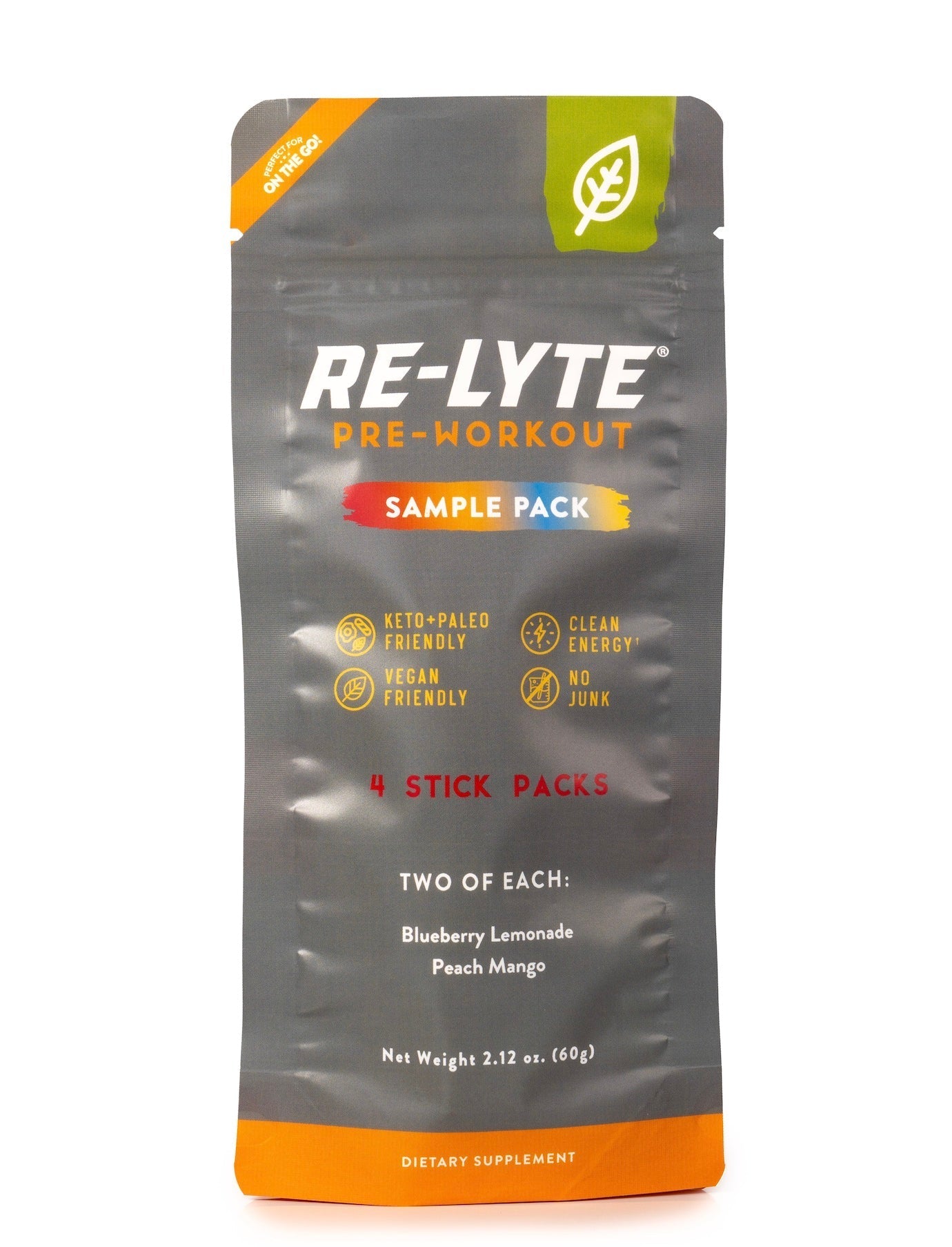 Re - Lyte Pre - Workout Sample Pack - 4 Sticks - Yo Keto