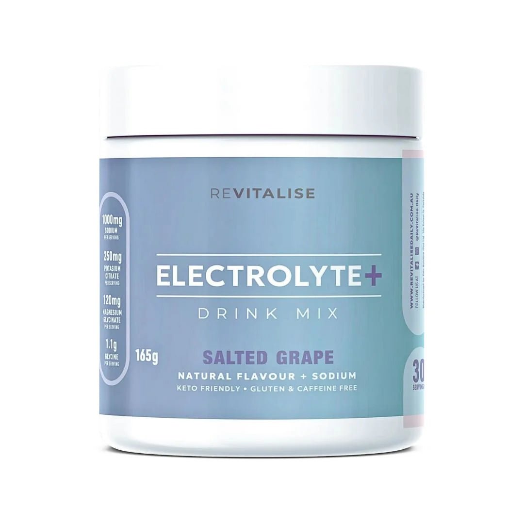 ReVitalise Electrolyte+ Drink - Salty Grape - 30 Serves - Yo Keto