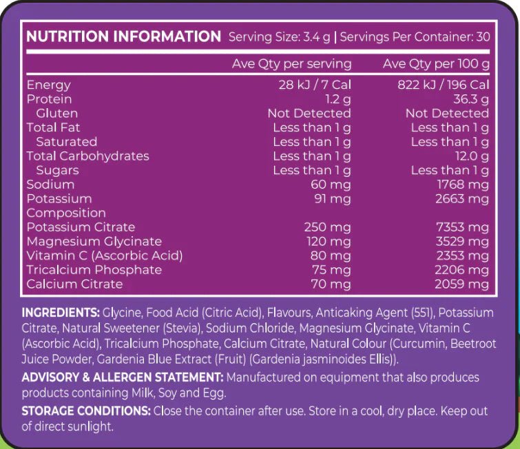 ReVitalise Kids Electrolyte Drink - Giggly Grape - 30 Serves - Yo Keto