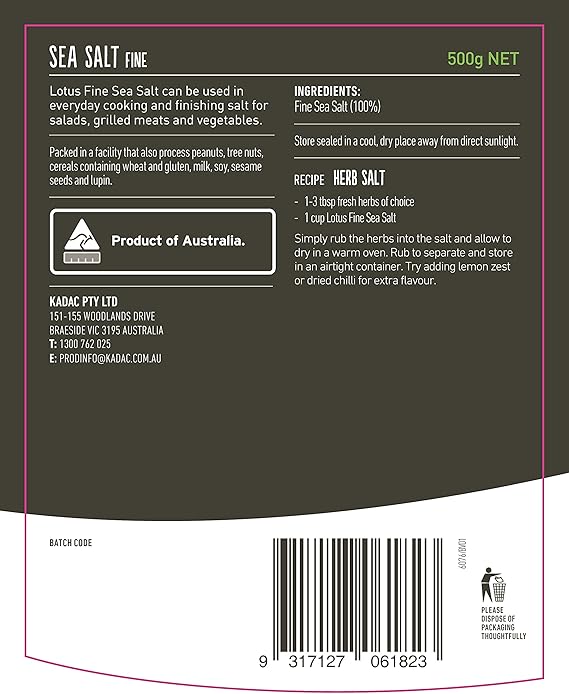 Sea Salt - Fine - 500g