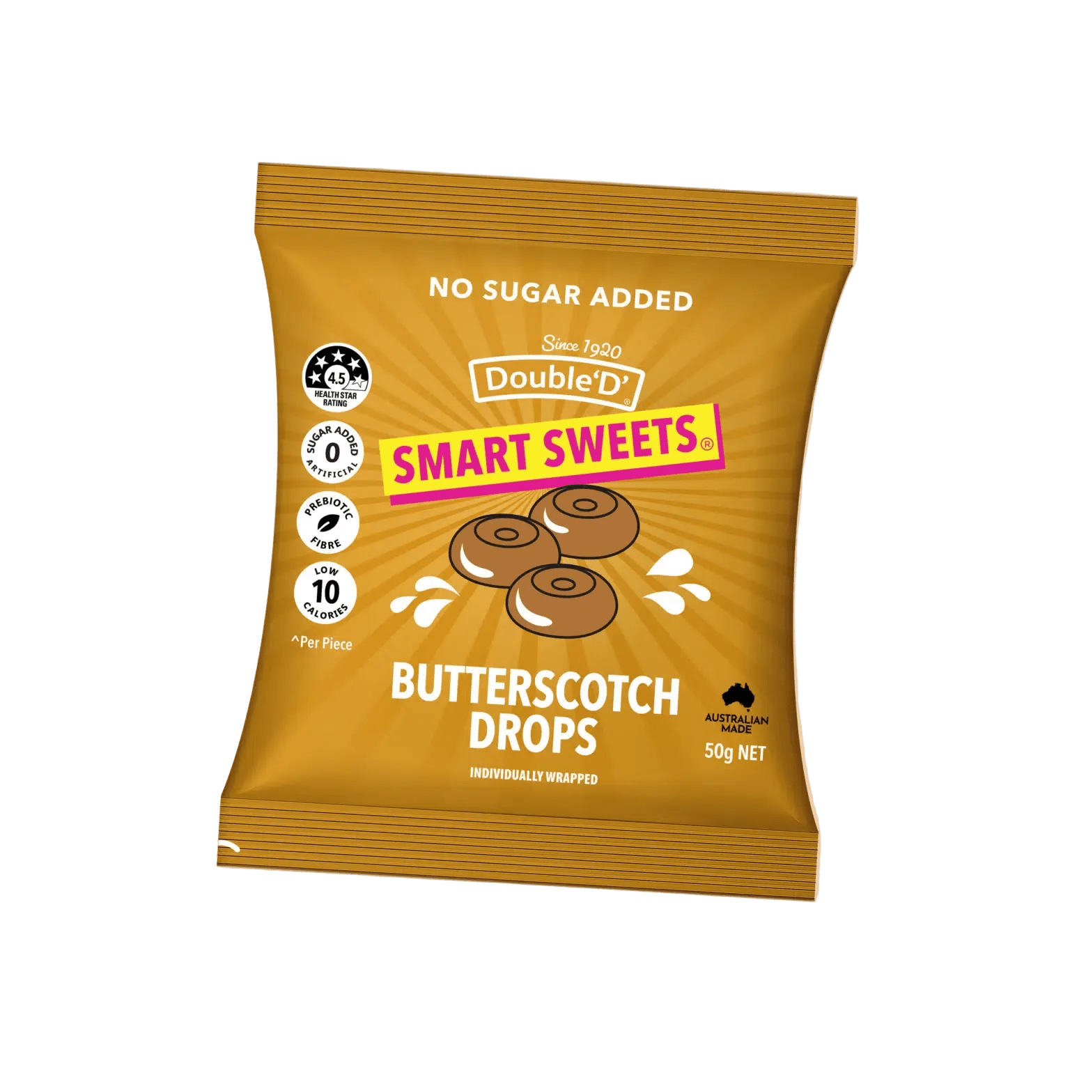 Smart Sweets - Butterscotch Drops - 50g
