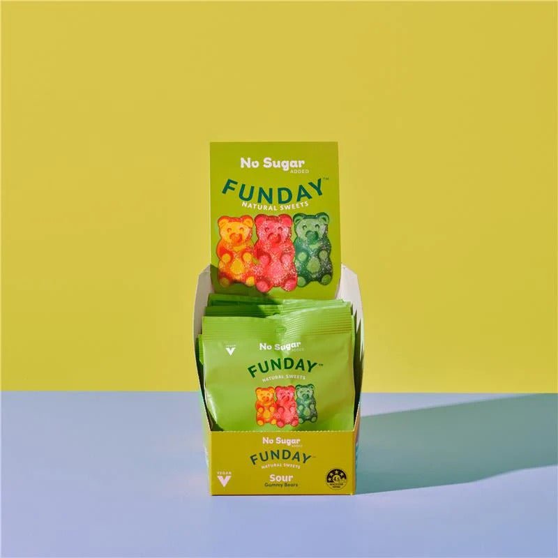 Sour Vegan Gummy Bears - 50g x 12 - Yo Keto