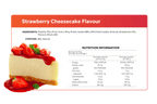 Nutrition label for Strawberry Cheesecake Smart Protein Bars x 12 by Smart Diet Solutions with ingredients and facts.