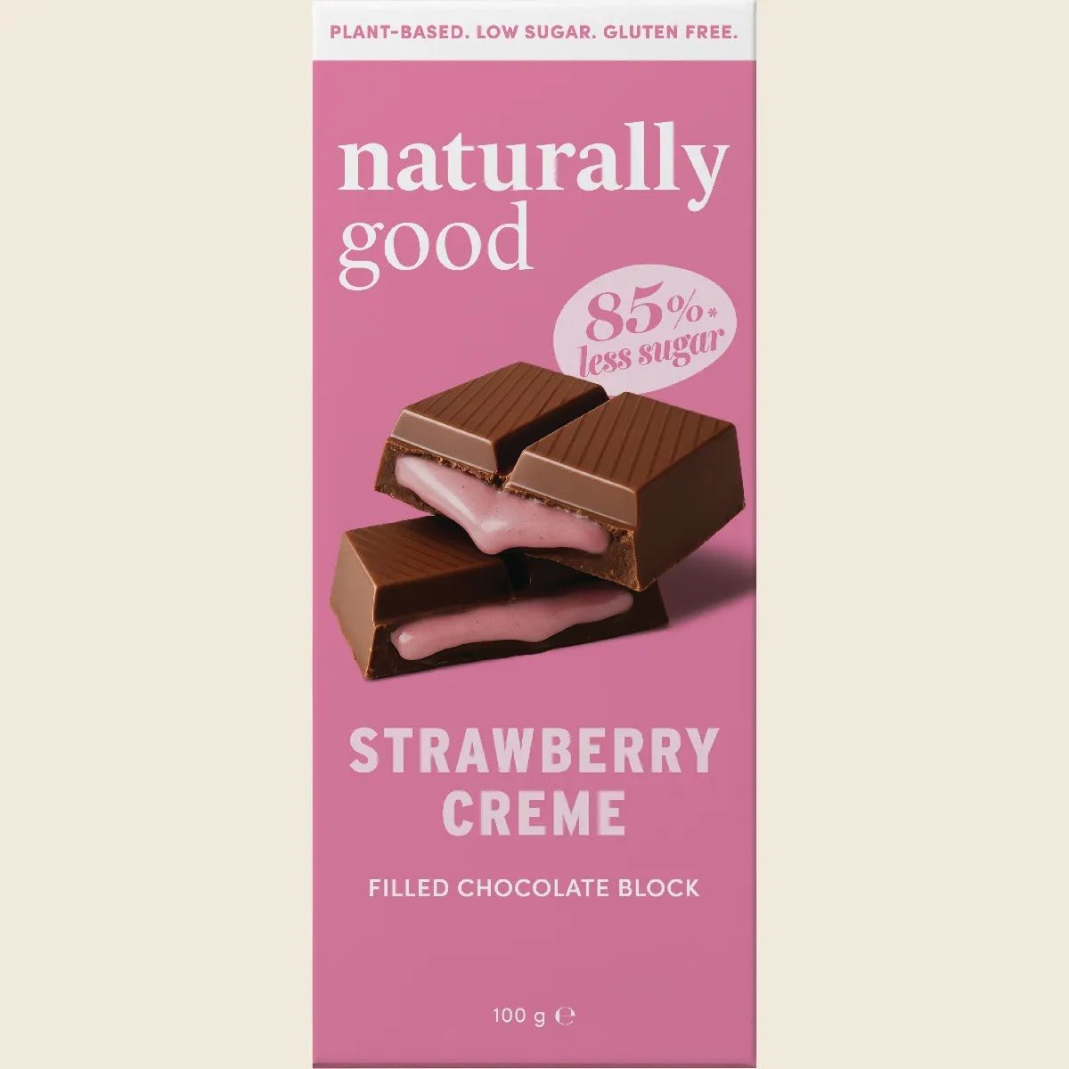Strawberry Creme Filled Chocolate Block - 100g - Yo Keto