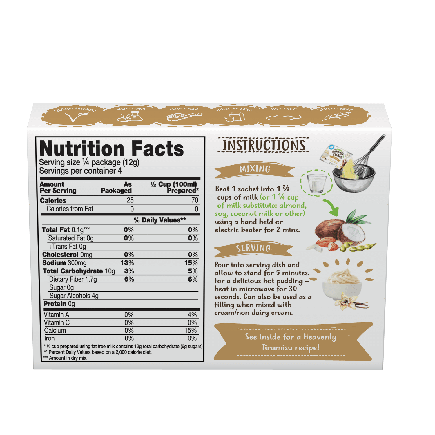 Sugar Free Pudding Variety 4 Pack - Yo Keto