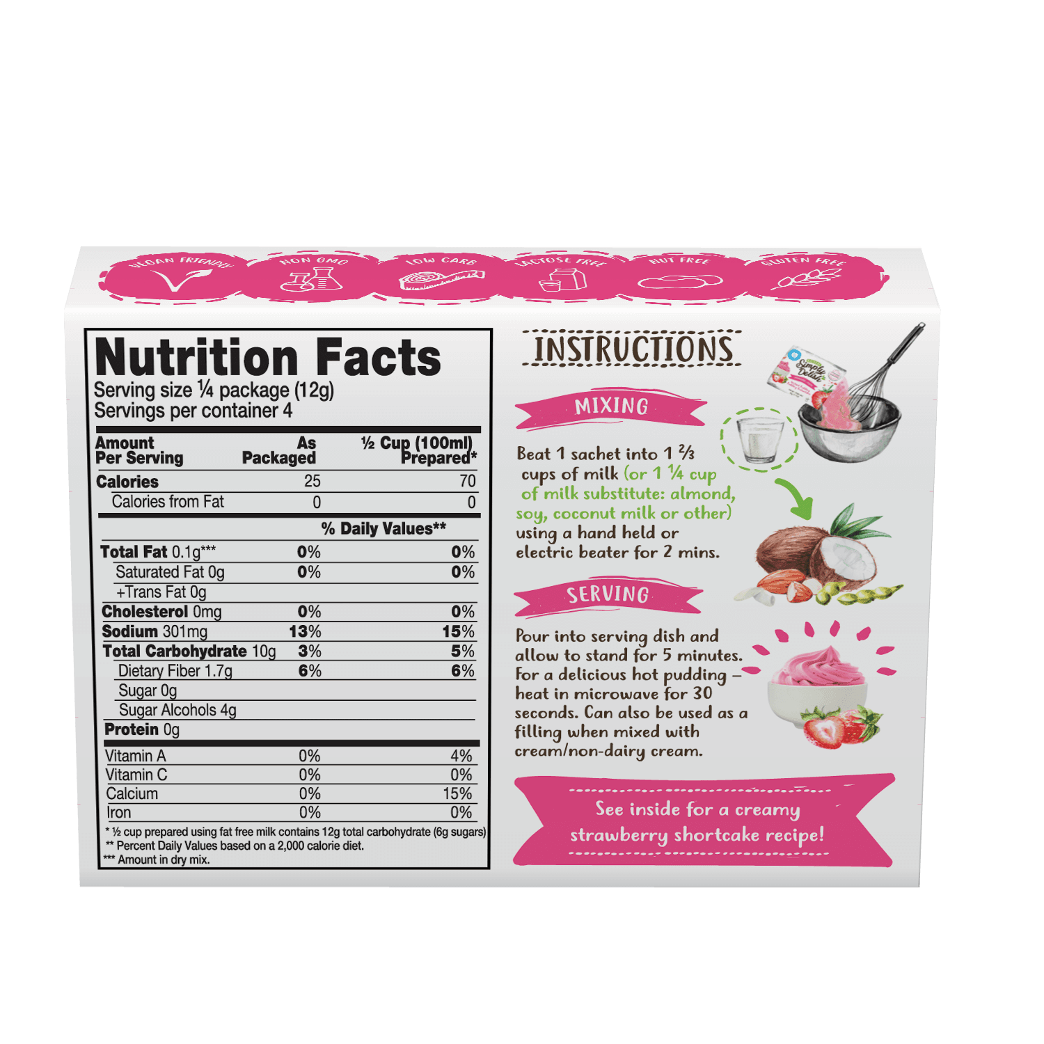 Sugar Free Pudding Variety 4 Pack - Yo Keto