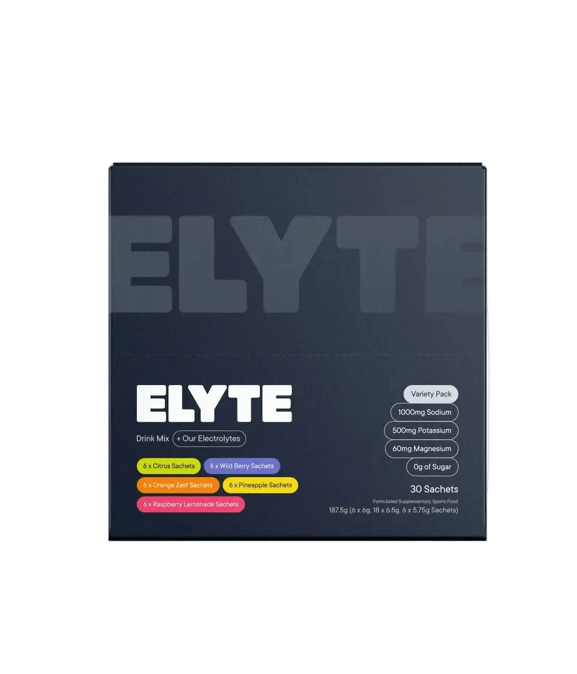Elyte product packaging on a white background
