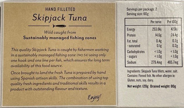 Wild Caught Tuna Fillets in Brine - 120g Can x 10